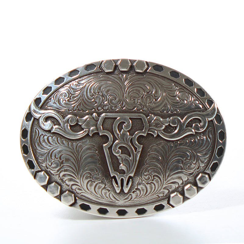 NOCONA FLORAL SKULL BUCKLE