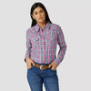 WRANGLER WOMENS ESSENTIAL SHIRT - BLUE/PINK