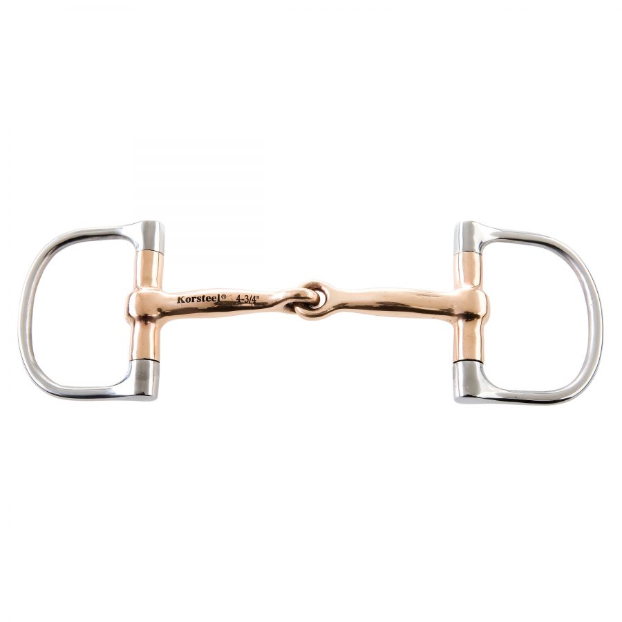 KORSTEEL COPPER MOUTH DEE RING SNAFFLE BIT 5.5"