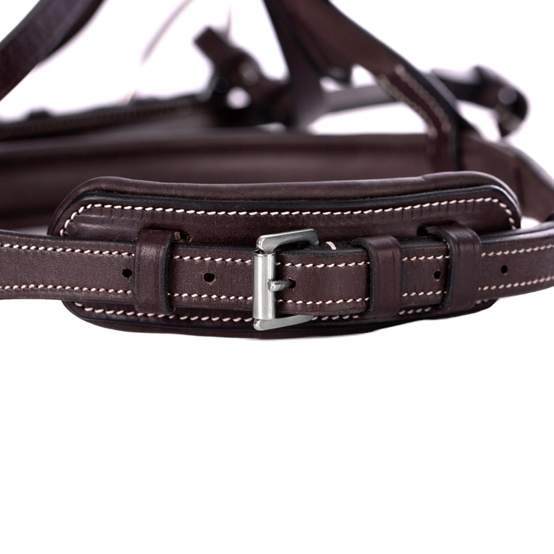 EQUINAVIA VALKYRIE FANCY STITCHED HUNTER BRIDLE - CHOCOLATE