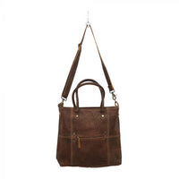 MYRA BUTTON & STITCH LEATHER BAG