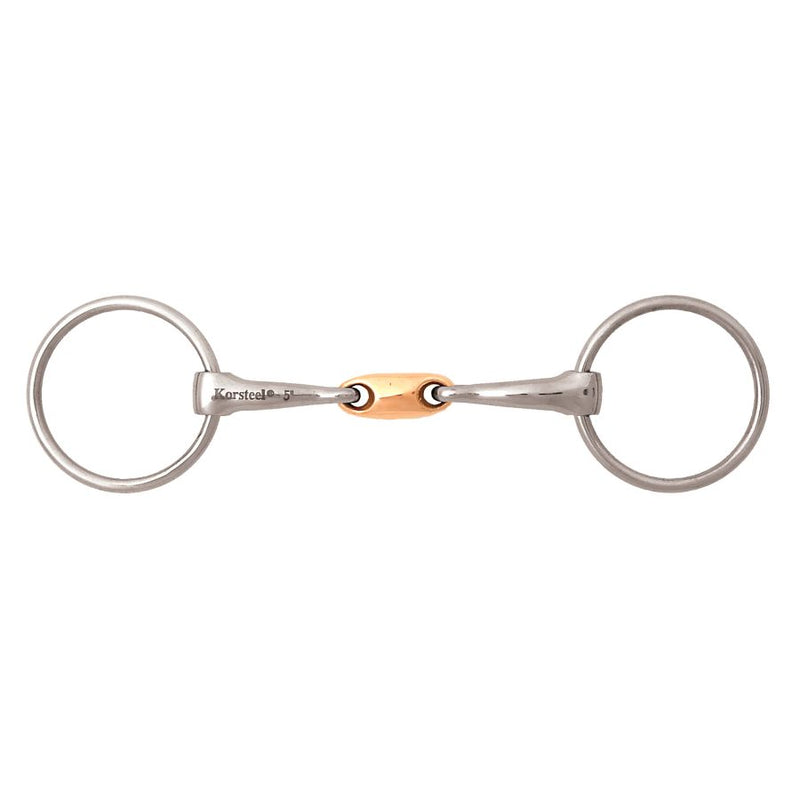 KORSTEEL JP COPPER OVAL LOOSE RING SNAFFLE BIT 5.5"