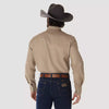 WRANGLER MENS WESTERN SNAP SHIRT - KHAKI