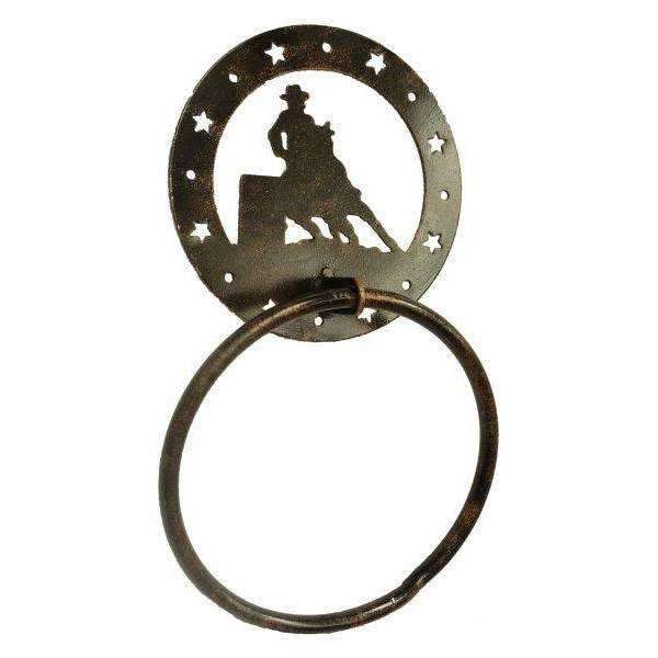 TOWEL RING BARREL RACER COPPER FINISH