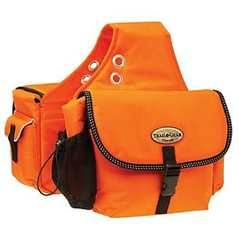 Sacoche de selle de cheval Western Trail en cuir marron usiné Sacoche de selle de cheval Western Trail en cuir marron usiné