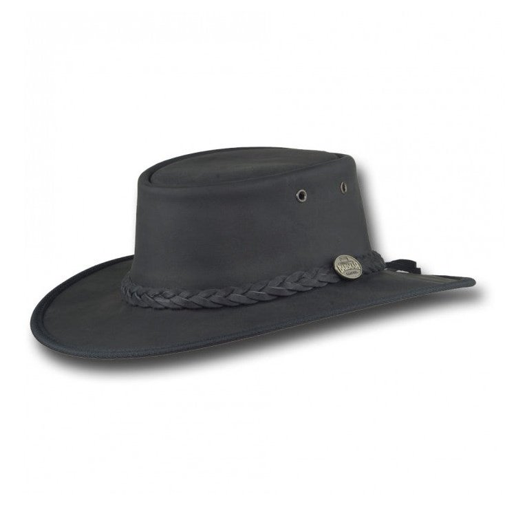 BARMAH FOLDAWAY BRONCO HAT - BLACK