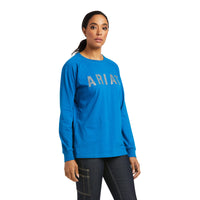 ARIAT REBAR COTTON STRONG BLOCK LONG SLEEVE TEE