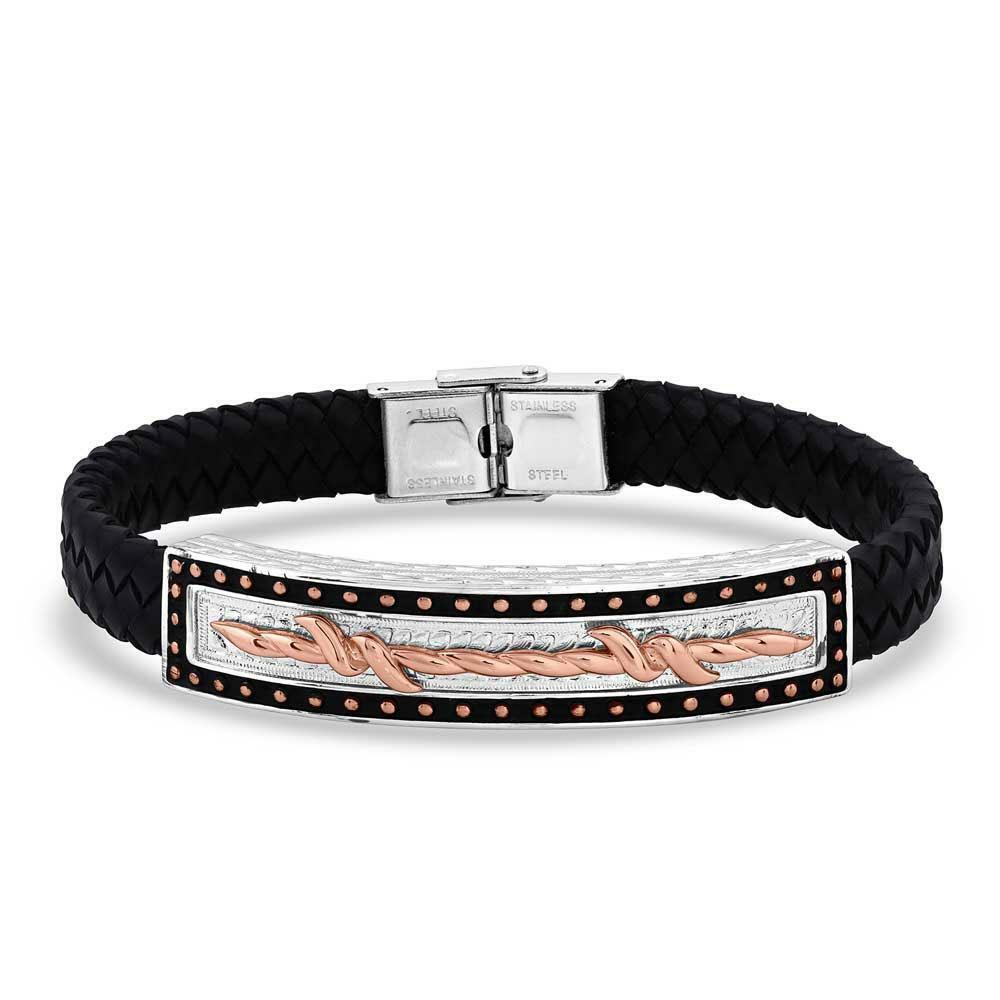 MONTANA SILVERSMITHS LEATHER WRAP BRACELET