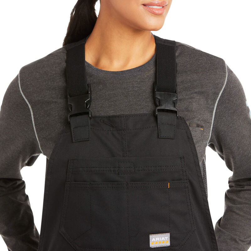 ARIAT REBAR WOMENS INSULATED BIB OVERALLS - BLACK