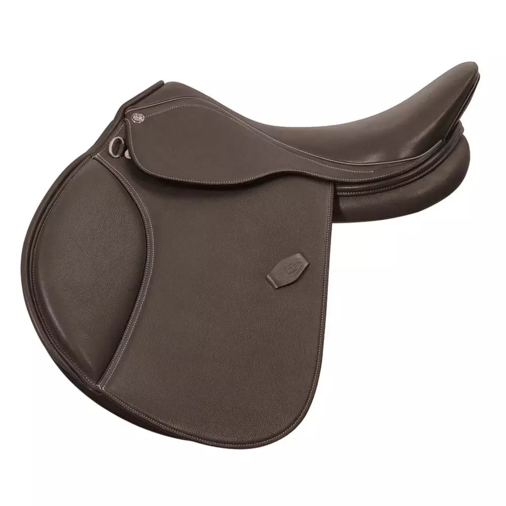 HENRI DE RIVEL PRO COVERED A/O SADDLE  - WIDE LONG FLAP HAVANA