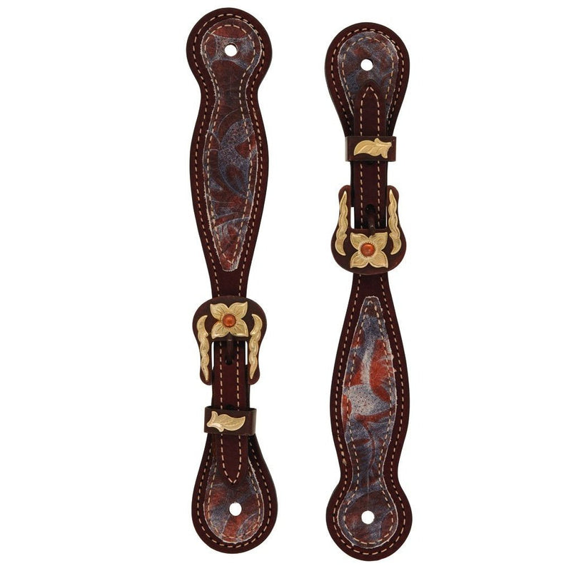 WEAVER LEATHER PATINA ROSE SPUR STRAPS