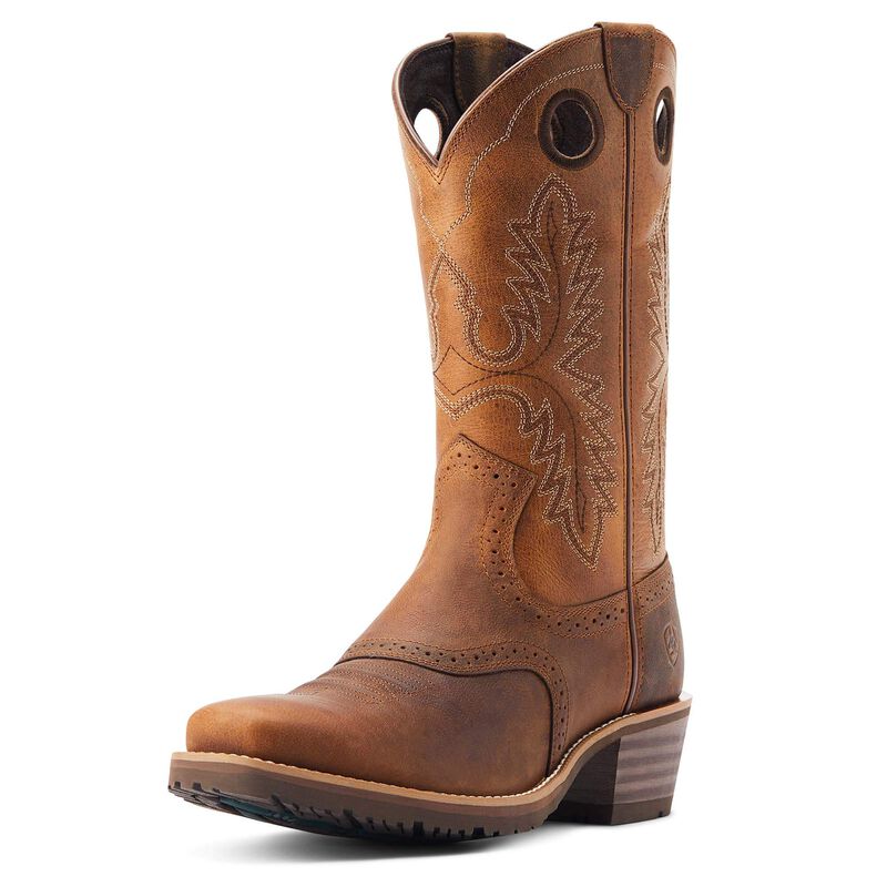 ARIAT MENS HYBRID ROUGHSTOCK SQUARE TOE WESTERN BOOT