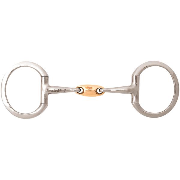 KORSTEEL COPPER OVAL EGGBUTT SNAFFLE BIT 5"