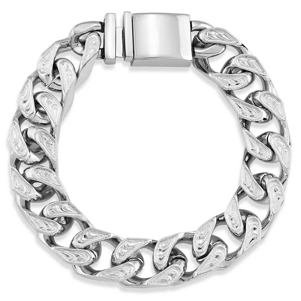 MONTANA SILVERSMITHS CLASSIC WESTERN SMALL CUBAN LINK BRACELET