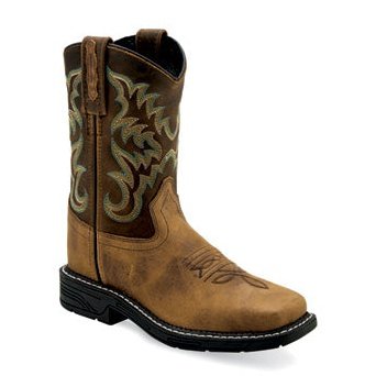 OLD WEST YOUTH SQUARE TOE COWBOY BOOT