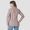 WRANGLER WOMENS RETRO PLAID SNAP SHIRT - PINK MAUVE