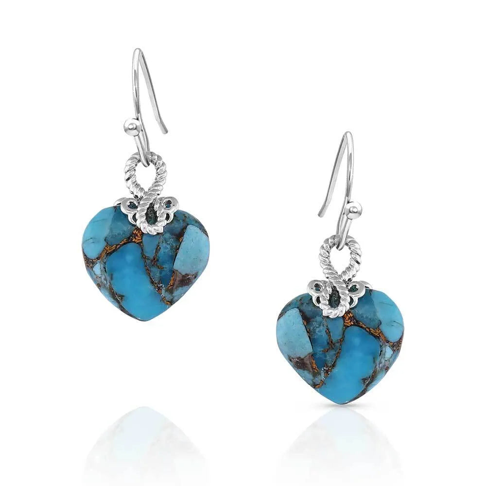 MONTANA SILVERSMITHS UNTAMABLE HEART OF STONE EARRINGS