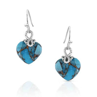 MONTANA SILVERSMITHS UNTAMABLE HEART OF STONE EARRINGS