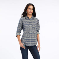 ARIAT WOMENS REAL BILLIE JEAN SHIRT - NIGHTRIDER JACQUARD