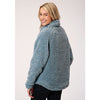 ROPER WOMENS POLAR FLEECE PULLOVER - BLUE