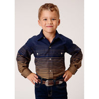 ROPER BOYS KHAKI BORDER STRIPE