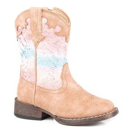 ROPER TODDLER GLITTER LACE COWBOY BOOT