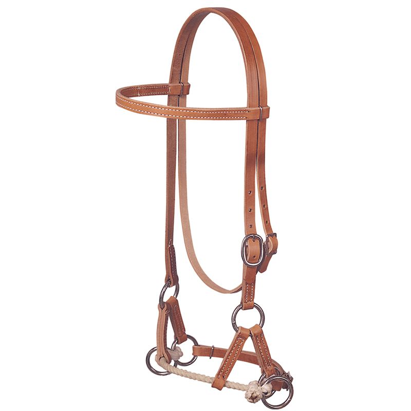 WEAVER LEATHER SIDE PULL SINGLE ROPE NOSEBAND