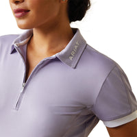 ARIAT WOMENS BANDERA 1/4 ZIP POLO - HERILOOM LILAC