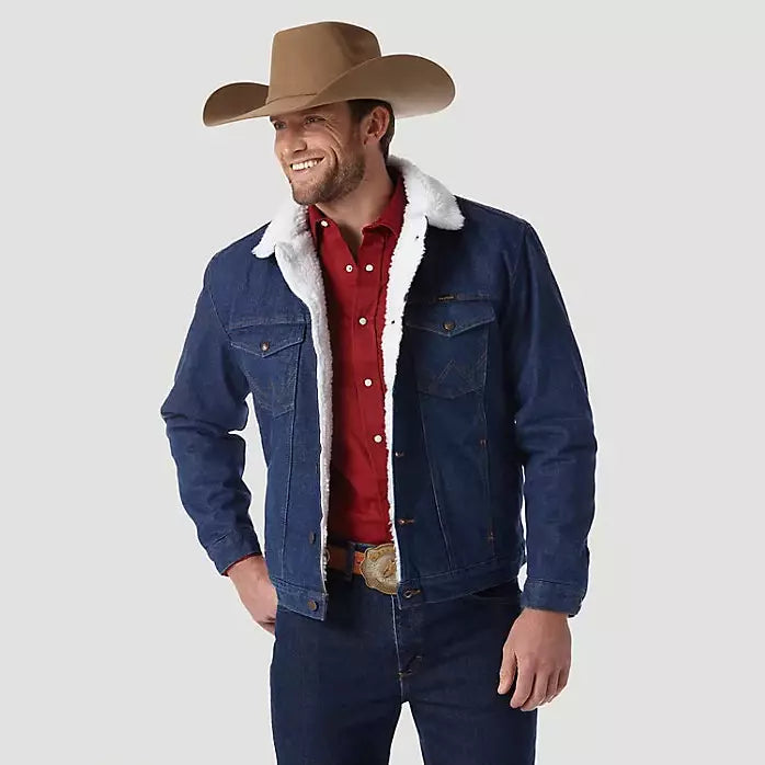 Lined wrangler 2025 denim jacket
