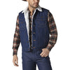 WRANGLER MENS SHERPA LINED DENIM VEST