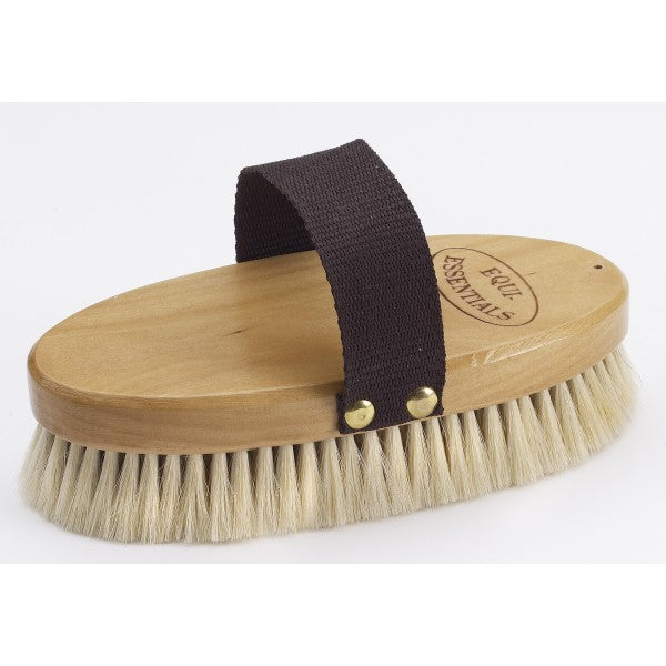 WOOD BACK BODY BRUSH WITH GOAT HAIR