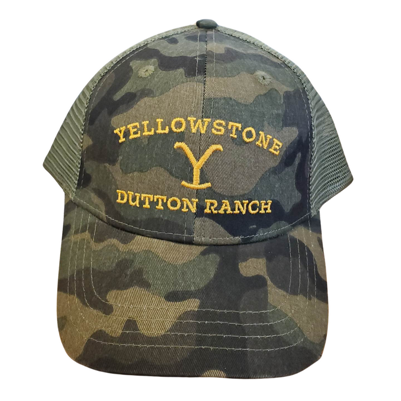 YELLOWSTONE BALL CAP - CAMO DUTTON RANCH