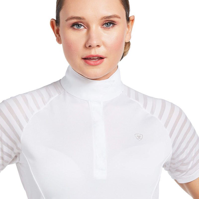 Polo de concours manches courtes femme Aptos marine Ariat | OHLALA Polo de concours manches courtes femme Aptos marine Ariat | OHLALA