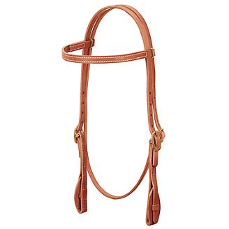 Western Harness Leather Ranch Horse Halter - Horse Size 
