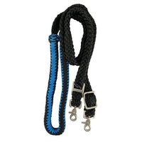 TWO TONE NYLON BRAIDED REINS - 8FT