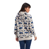 ARIAT WOMENS REAL ALLOVER PRINT HOODIE - BUFFALO BORDER