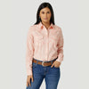 WRANGLER WOMENS CACTI WESTERN SNAP SHIRT - PINK MULTI