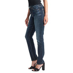 CLEARANCE SILVER WOMENS AVERY HIGH RISE STRAIGHT JEAN