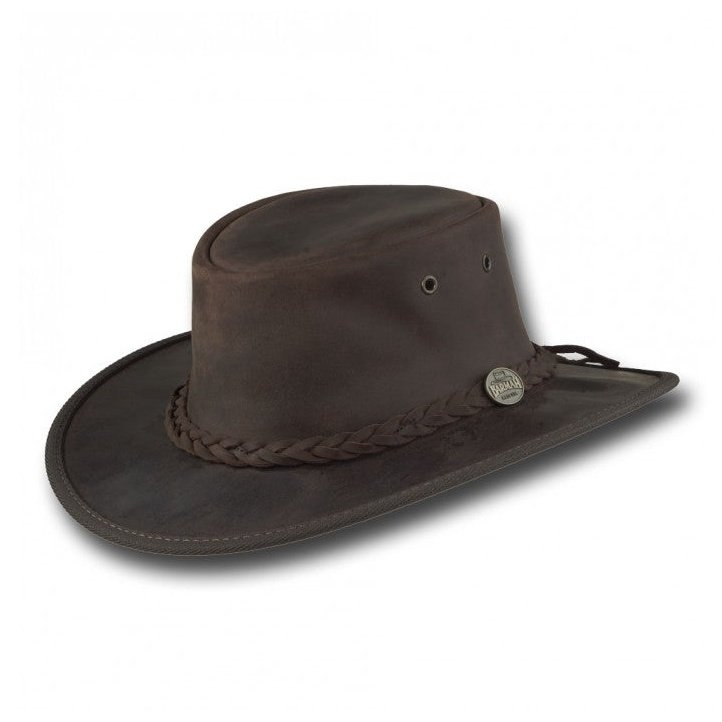 BARMAH FOLDAWAY BRONCO HAT - DARK BROWN