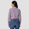 WRANGLER WOMENS ESSENTIAL SHIRT - BLUE/PINK