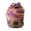 TWISTED X LADIES CANVAS DRIVING MOC - PURPLE MULTICOLOR