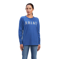 ARIAT WOMENS REBAR COTTON STRONG BLOCK LONG SLEEVE TEE