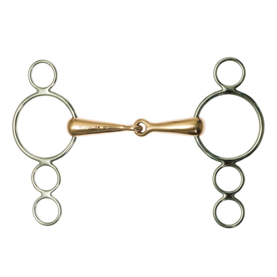 KORSTEEL EUROPEAN COPPER MOUTH ELEVATOR GAG BIT 5"