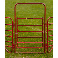 HOBBY ROUND PEN 60' - 15 12' PANELS AND 1 X 4' GATE RED