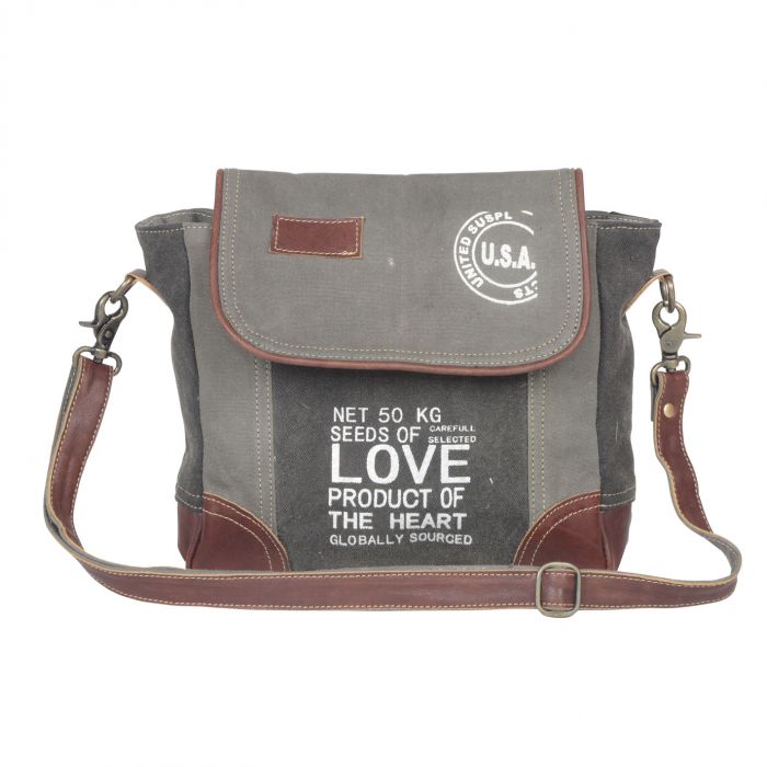 MYRA PREPPY GREY SHOULDER BAG