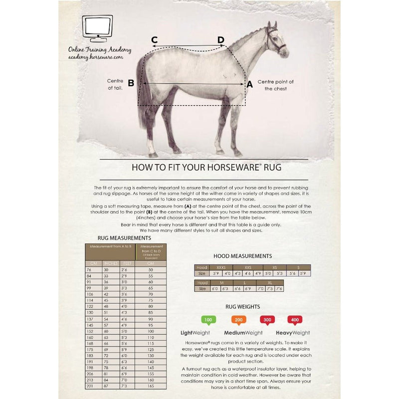 Horseware Mio Rain Sheet-NAVY/TAN